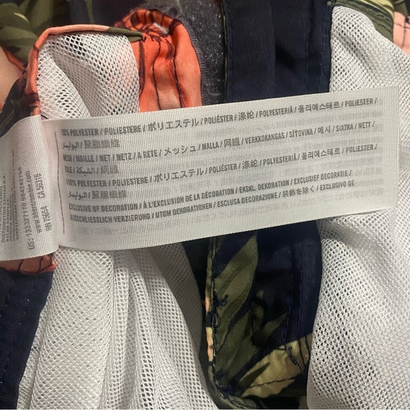 Abercrombie & Fitch Floral Board Shorts Swim Trunks Blue Pink - Picture 6 of 6